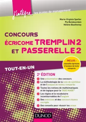 Couverture du produit · Concours Écricome Tremplin 2 et Passerelle 2 - 2e éd. - Tout-en-un: Tout-en-un