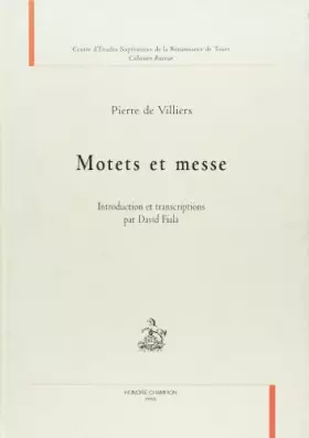 Couverture du produit · Motets et messe. introduction et transcription par david fiala.