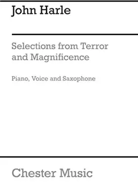 Couverture du produit · Terror + magnificence, selections : for piano, voice and saxophone