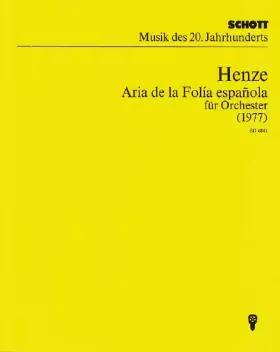 Couverture du produit · Aria de la folía española: version for orchestra. orchestra. Partition de direction et d'étude.