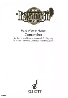 Couverture du produit · Concertino: piano and wind band with percussion. Partition.