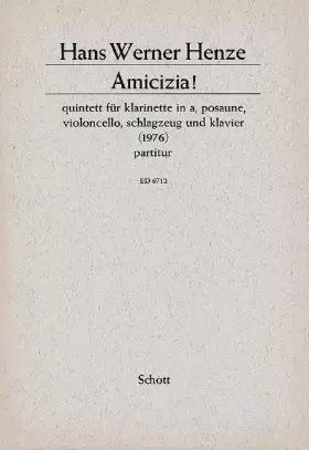 Couverture du produit · "Amicizia!": Quintet for clarinet, trombone, cello, percussion and piano. clarinet, trombone, cello, percussion and piano. Part