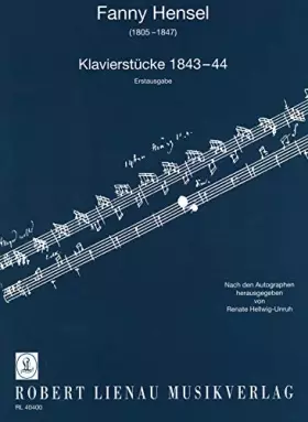 Couverture du produit · Pièces pour piano 1843-44 (première édition): piano.