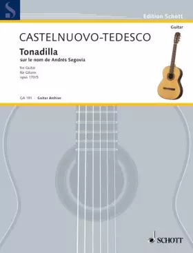 Couverture du produit · Tonadilla auf den Namen von Andrés Segovia: op. 170/5. guitar.
