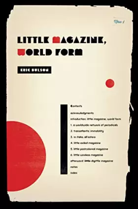 Couverture du produit · Little Magazine, World Form (Modernist Latitudes)
