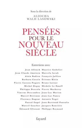 Couverture du produit · PENSEES POUR LE NOUVEAU SIECLE