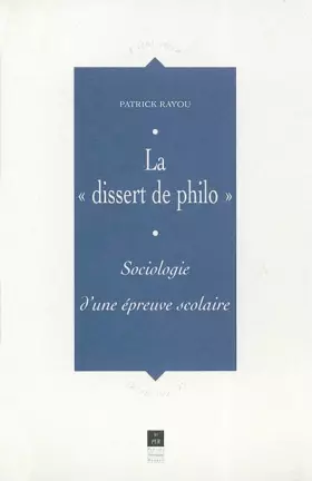Couverture du produit · DISSERT DE PHILO