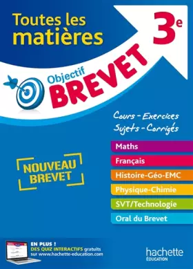 Couverture du produit · Objectif Brevet - Toutes les matières 3e - Nouveau programme 2016