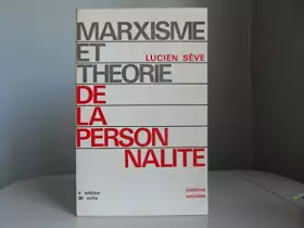 Couverture du produit · MARXISME ET THEORIE DE LA PERSONNALITE.