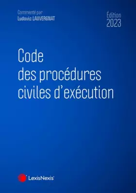 Couverture du produit · code des procedures civiles d execution 2023