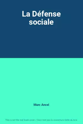 Couverture du produit · La Défense sociale