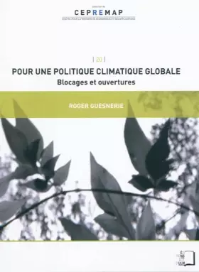 Couverture du produit · Pour une politique climatique globale : Blocages et ouvertures