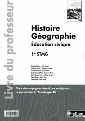 Couverture du produit · Histoire Géographie - Education civique - 1re STMG - livre du professeur