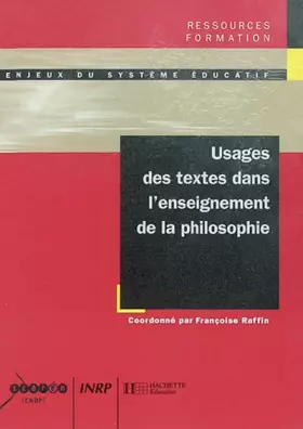 Couverture du produit · Usages Des Textes Dans L'Enseignement De La Philosophie