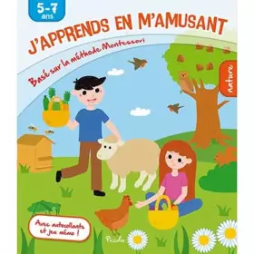 Couverture du produit · J'apprends en m'amusant Nature: Basé sur la méthode Montessori, 5-7 ans, avec autocollants et jeu mémo !