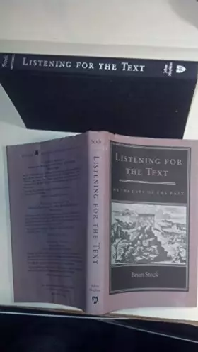 Couverture du produit · Listening to the Text: On the Uses of the Past (Parallax: Re-visions of Culture and Society)