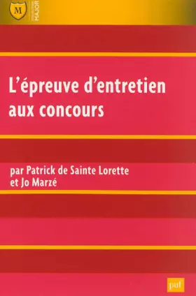 Couverture du produit · L'épreuve d'entretien aux concours