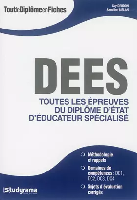 Couverture du produit · DEES épreuves du diplôme d'état d'éducateur spécialisé