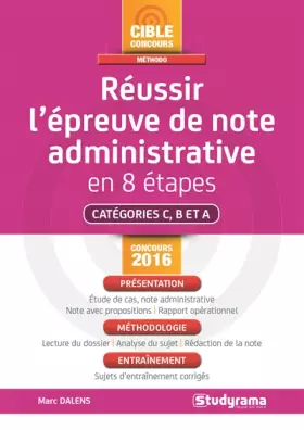 Couverture du produit · Réussir l'épreuve de note administrative en 8 étapes
