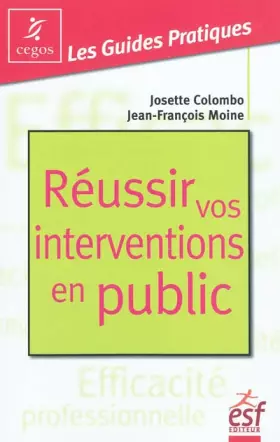 Couverture du produit · Reussir vos interventions en public