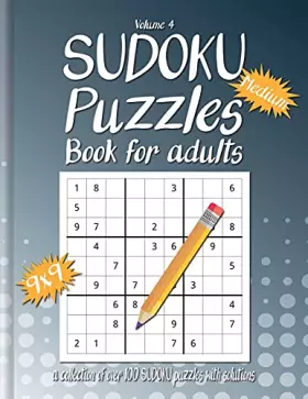 Couverture du produit · Medium Sudoku Book For Adults: A Collection Of Over 100 Sudoku Puzzles with solutions, 9x9, Large 8.5 x 11 inches, Fun Sudoku P