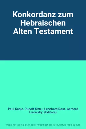 Couverture du produit · Konkordanz zum Hebraischen Alten Testament