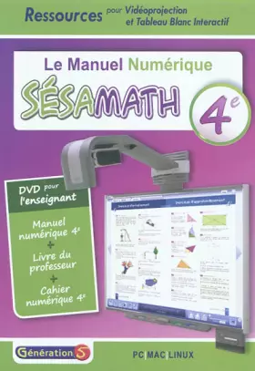 Couverture du produit · Manuel numérique Sésamath 4e: DVD pour l'enseignant