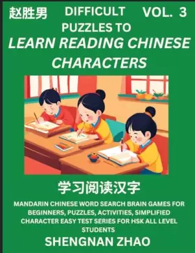 Couverture du produit · Difficult Puzzles to Read Chinese Characters (Part 3) - Easy Mandarin Chinese Word Search Brain Games for Beginners, Puzzles, A