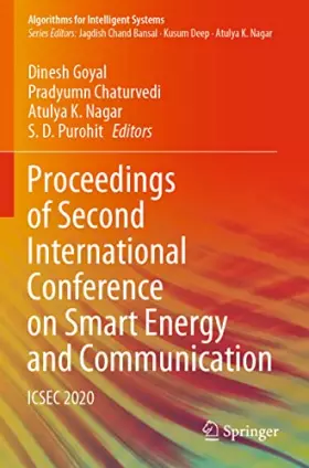 Couverture du produit · Proceedings of Second International Conference on Smart Energy and Communication: ICSEC 2020 (Algorithms for Intelligent System