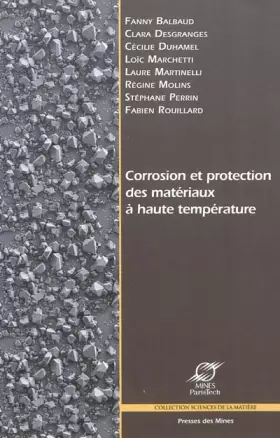 Couverture du produit · Corrosion et protection de matériaux à haute température