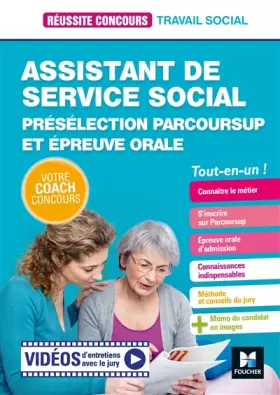 Couverture du produit · Réussite Concours Assistant de service social (ASS) Présélection Parcoursup & Ep orale Préparation