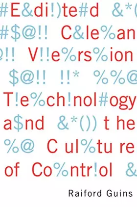 Couverture du produit · Edited Clean Version: Technology and the Culture of Control