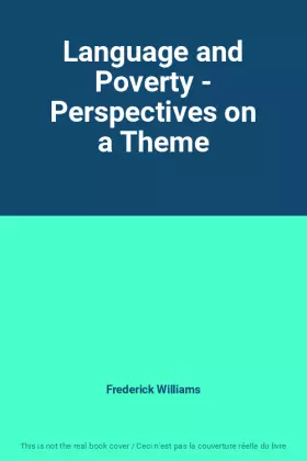 Couverture du produit · Language and Poverty - Perspectives on a Theme