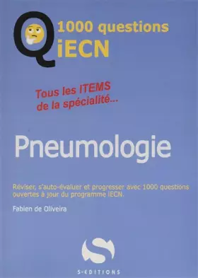 Couverture du produit · 1000 questions ECN pneumologie: Tous les items de la spécialité