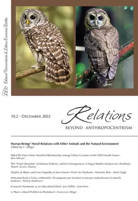 Couverture du produit · Relations. Beyond anthropocentrism. Human beings’ moral relations with other animals and the natural environment (2022) (Vol. 1