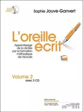 Couverture du produit · Jouve-ganvert: l'oreille ecrit (livre avec 2 cd) volume 2 : cahier et corrige