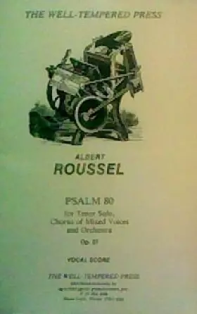 Couverture du produit · Psalm 80. For Tenor Solo, Chorus of Mixed Voices and Orchestra. Op. 37. (Vocal Score)