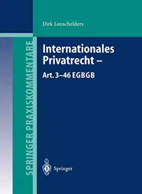 Couverture du produit · Internationales Privatrecht ― Art. 3–46 EGBGB (Springer Praxiskommentare)