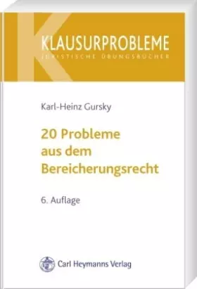 Couverture du produit · 20 Probleme aus dem Bereicherungsrecht