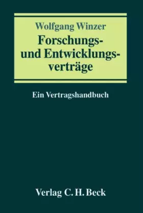 Couverture du produit · Forschungs- und Entwicklungsverträge: Ein Vertragshandbuch