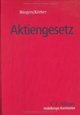 Couverture du produit · Heidelberger Kommentar zum Aktiengesetz