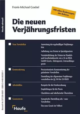 Couverture du produit · Die neuen Verjährungsfristen