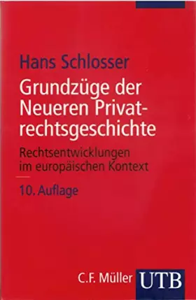 Couverture du produit · Grundzüge der Neueren Privatrechtsgeschichte