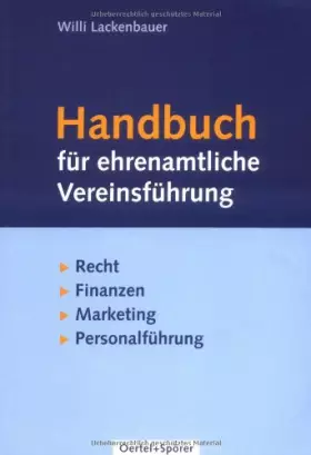 Couverture du produit · Handbuch für ehrenamtliche Vereinsführung