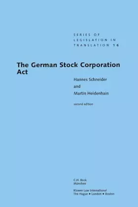 Couverture du produit · The German Stock Corporation Act, Second Edition: 16