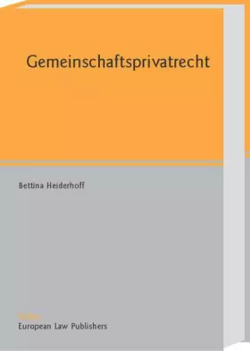 Couverture du produit · Gemeinschaftsprivatrecht