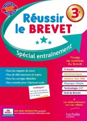 Couverture du produit · Réussir le brevet special entrainement
