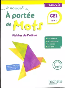Couverture du produit · Le nouvel A portée de mots CE1 - Fichier élève - Ed. 2023