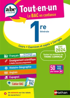 Couverture du produit · ABC Tout en un 1re - Toutes les matières du tronc commun Première 2023-2024 - Français, Enseignement scientifique, Histoire-Géo