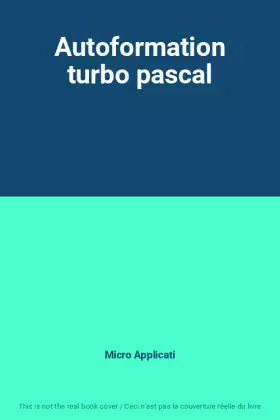 Couverture du produit · Autoformation turbo pascal